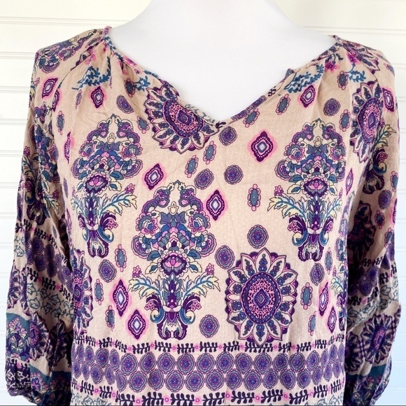 Floral Boho print blouse Verse Size M - Picture 4 of 8